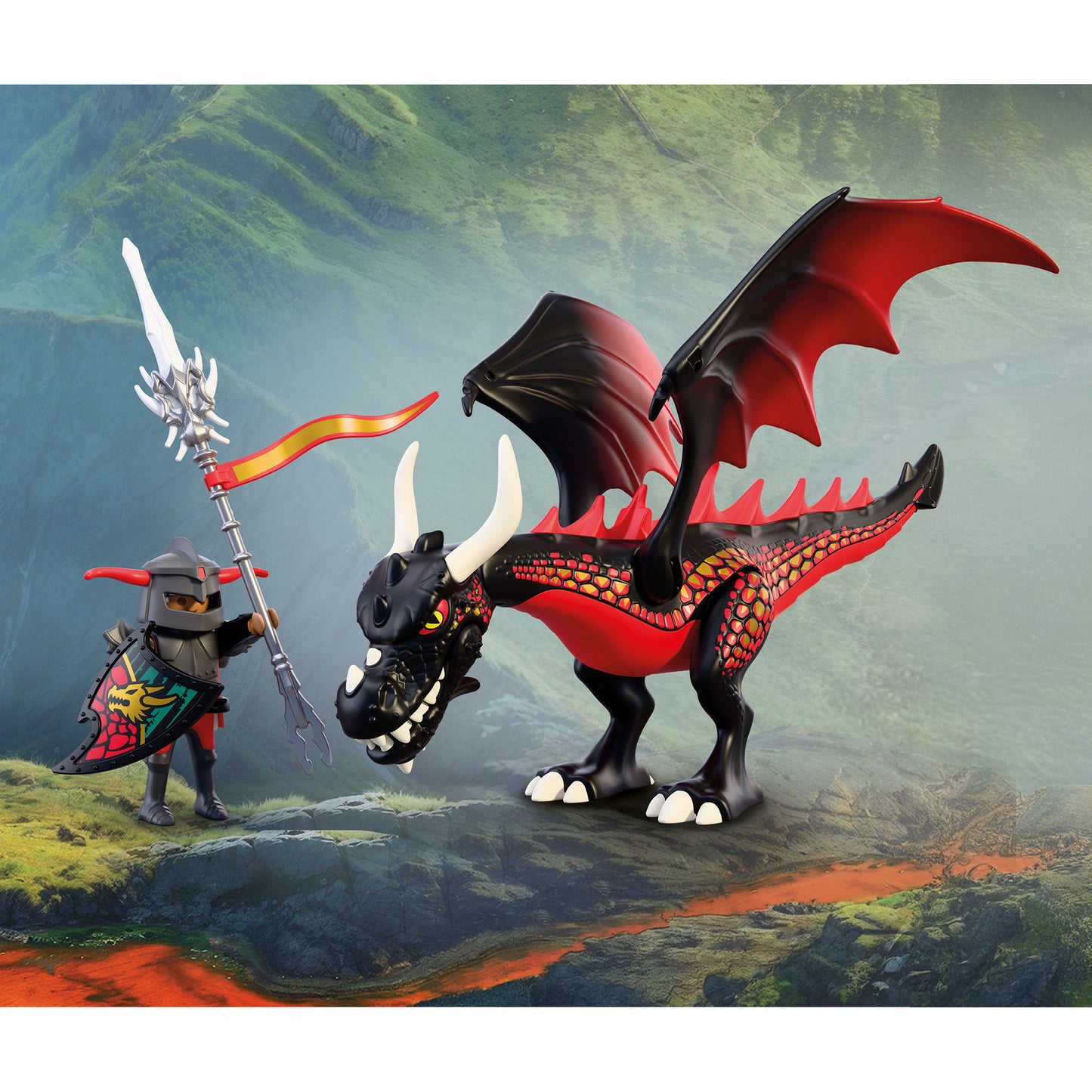 72114 Knights Schwarzer Drache, Konstruktionsspielzeug