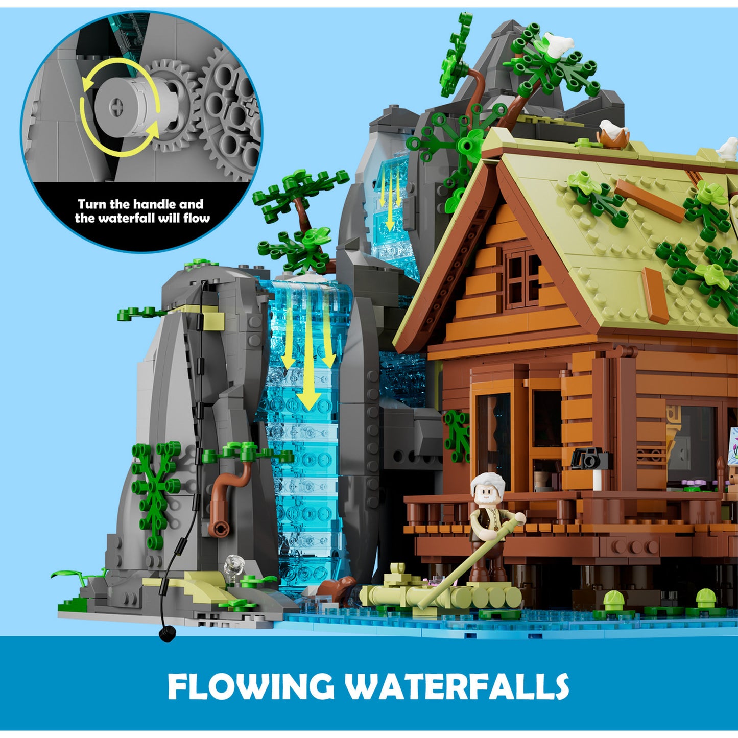 Wasserfallhütte, Konstruktionsspielzeug