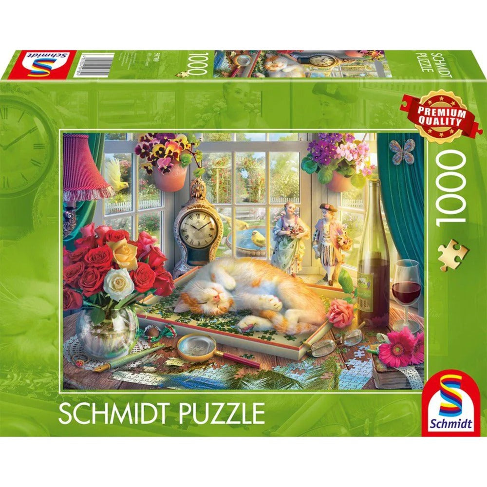 Schmidt Spiele Puzzlezeit mit Katze (1000 Teile)