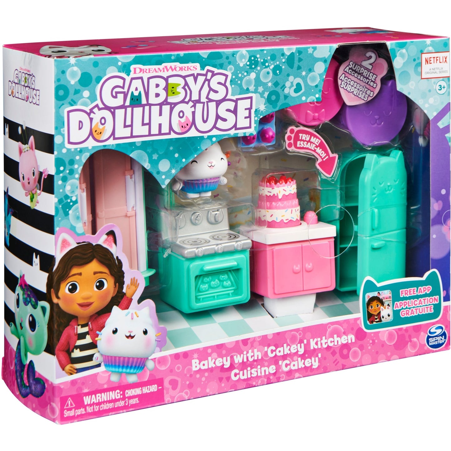 Spinmaster Gabby?s Dollhouse Deluxe Room Küche (mit Kuchi Katzenfigur)