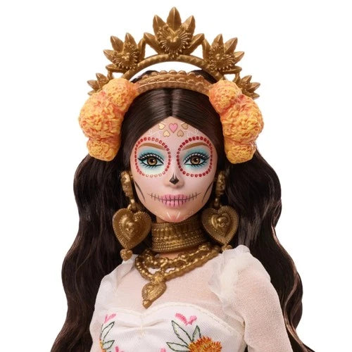 Barbie Signature Dia De Muertos 2025 -  Puppe in einem cremefarbenen Rüschenkleid