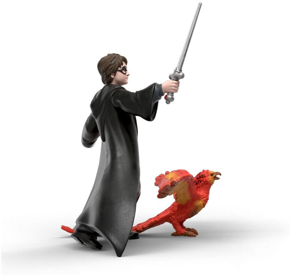 Wizarding World Harry Potter Harry & Fawkes mit Schwert, Spielfigur