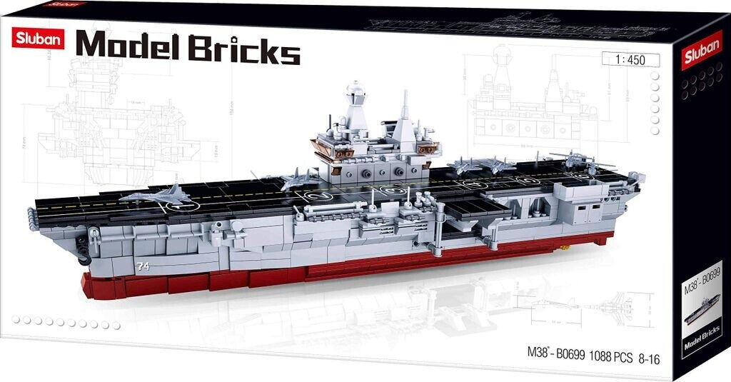 ModelBricks Grosser amphibischer Flugzeugträger, Konstruktionsspielzeug