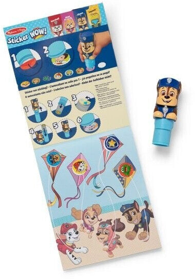 Melissa & Doug - Sticker WOW! Paw Patrol Chase Aufkleberstempel & Block, Basteln