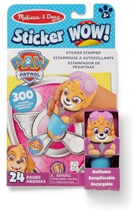 Melissa & Doug - Sticker WOW! Paw Patrol Skye Aufkleberstempel & Block, Basteln