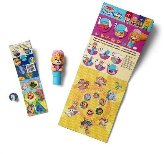 Melissa & Doug - Sticker WOW! Paw Patrol Skye Aufkleberstempel & Block, Basteln