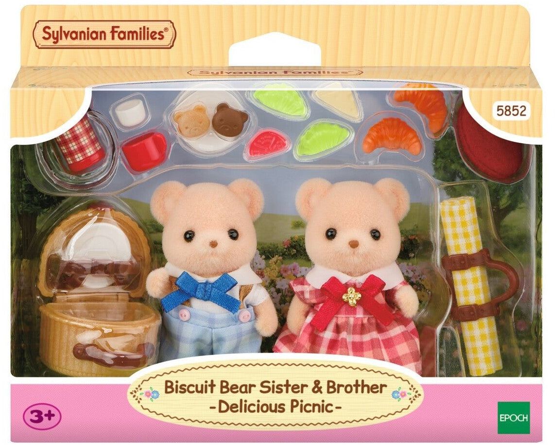 Sylvanian Families - Biscuit Bären Geschwister Picknickspass, Konstruktionsspielzeug